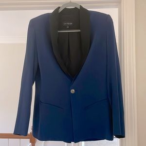 Laveer Size 8 silk Midnight suit jacket
